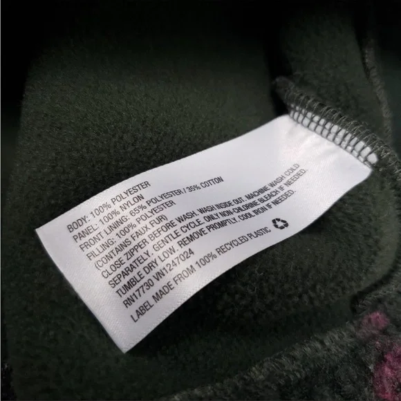 Joy Lab Target pull over Sherpa teddy fleece jacket sweatshirt camo pront - Picture 5 of 5